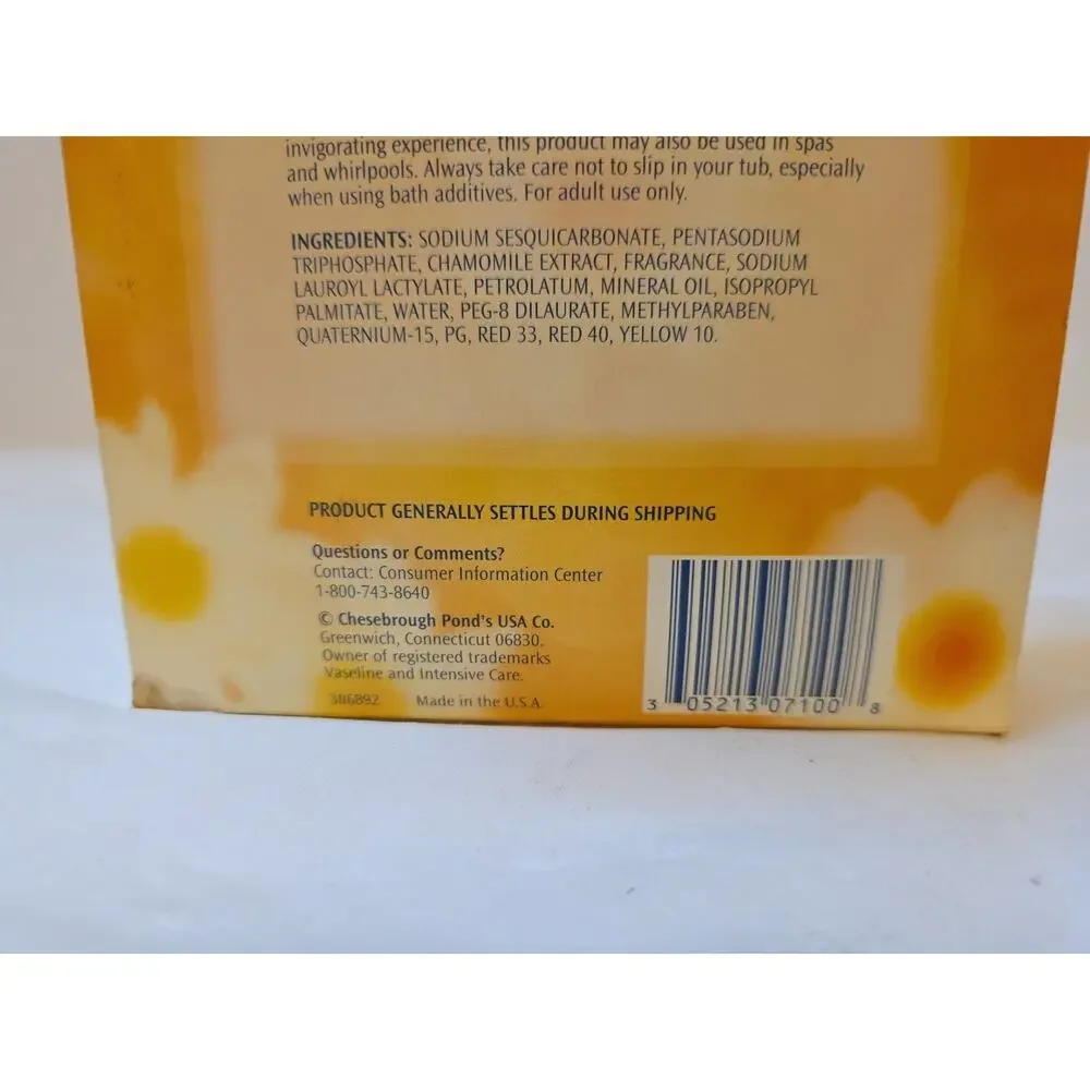 New VASELINE Peaceful Orchard with Chamomile Intensive Care Bath Beads 24 oz